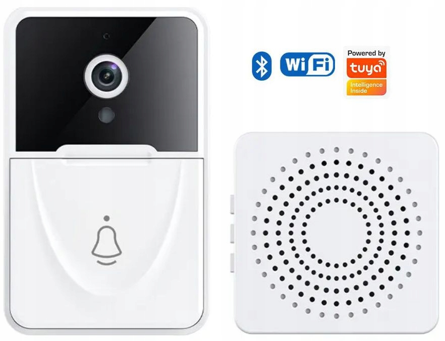 WIFI VIDEO VRÁTNY TELEFÓN FULL HD VRÁTNY TELEFÓN + TUYA BELL Vstavaná batéria
